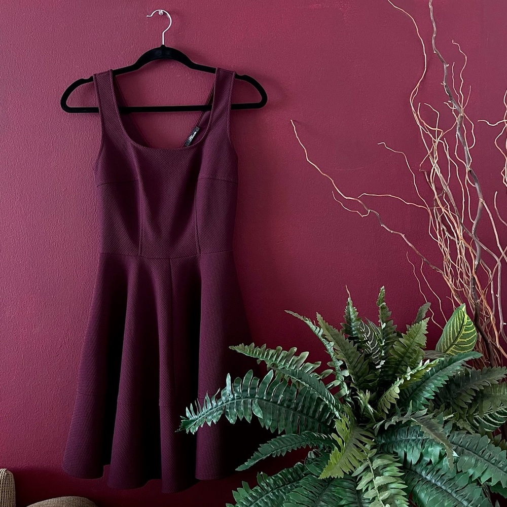 Plum A-line Cocktail Dress